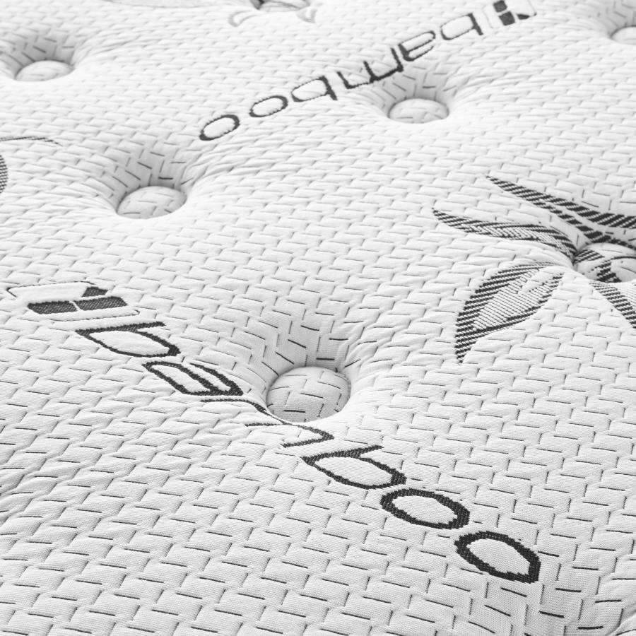 Sommet - Bamboo Euro Hybrid Mattress, Twin, White