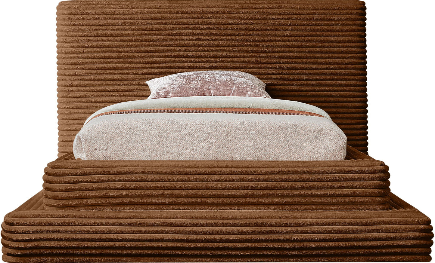 Drew - Fabric Upholstered Bed, Full, Dark Brown