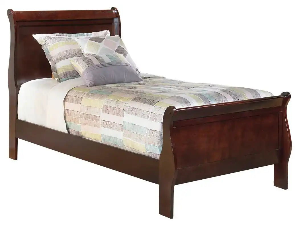 Alisdair - Sleigh Bed, Twin, Dark Brown