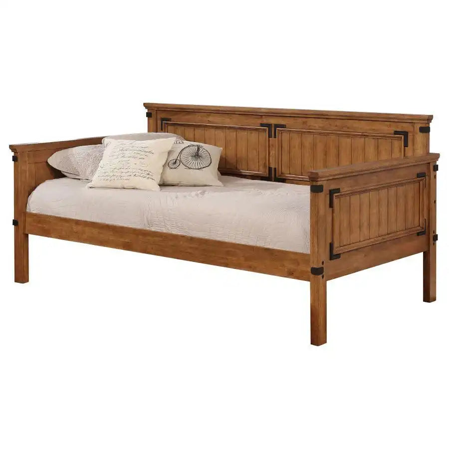 Oakdale - Wood Twin Daybed with Trundle - Rustic Honey