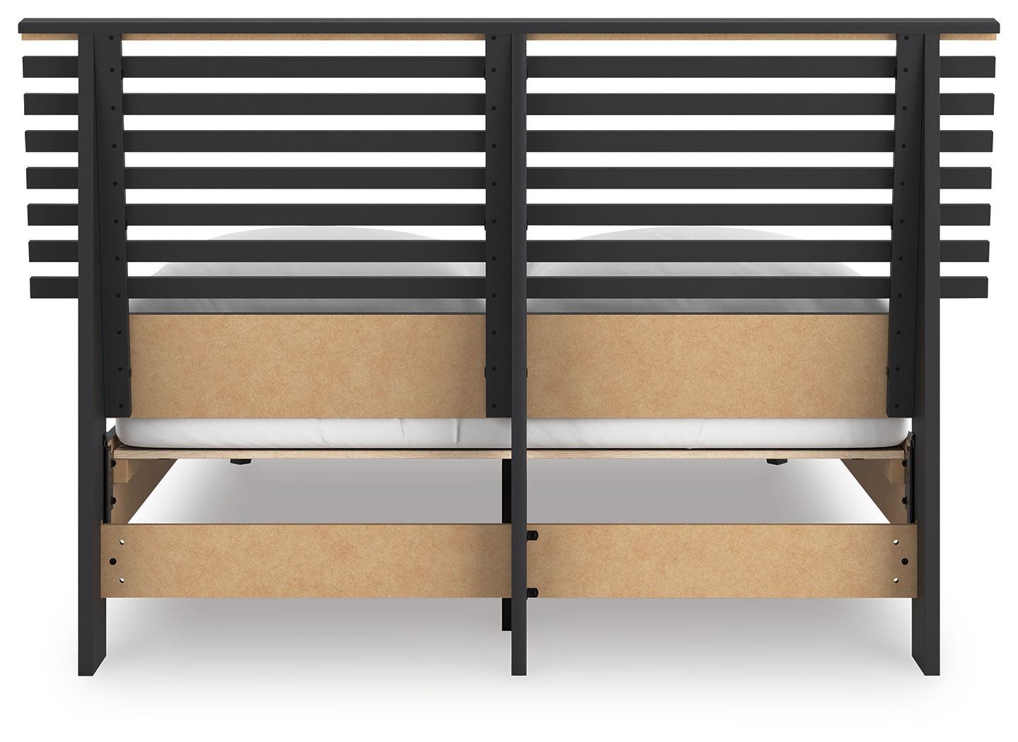 Danziar - Slat Panel Bed, King, Black
