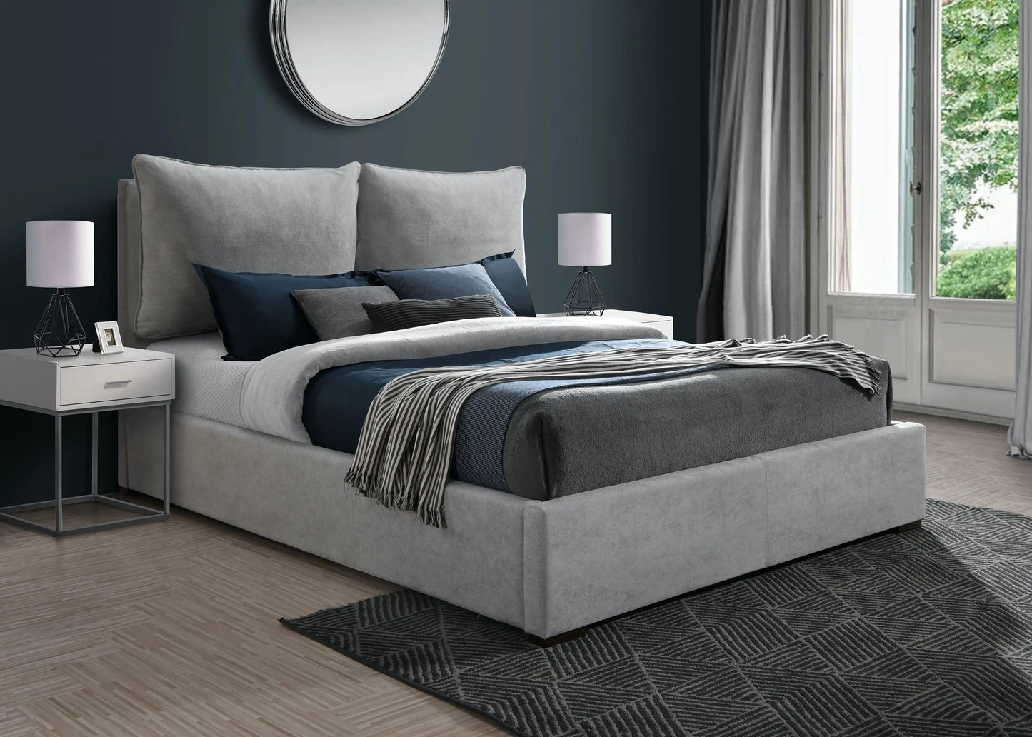 Misha - Bed, Full, Dark Gray