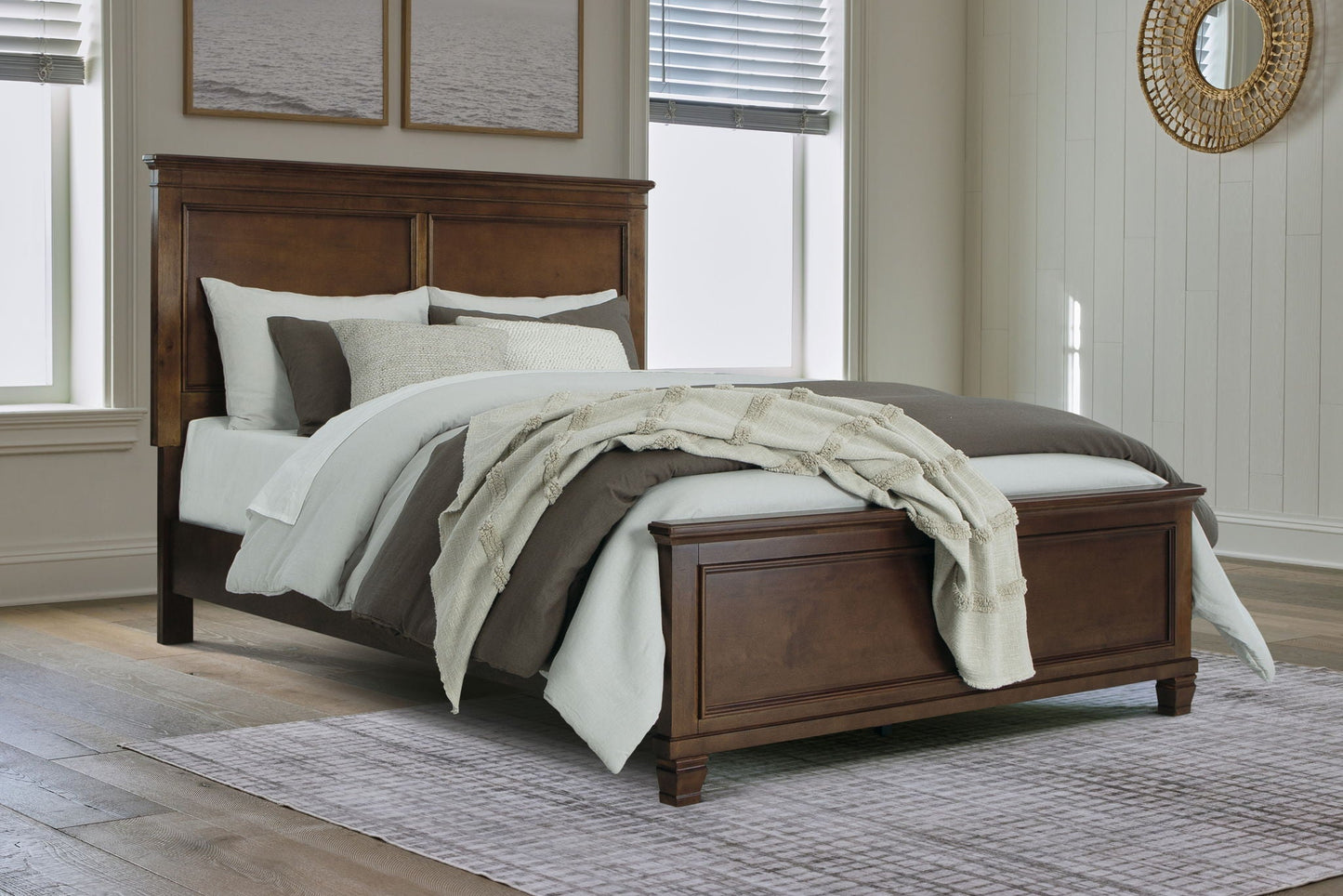 Danabrin - Panel Bed, Twin, Dark Brown