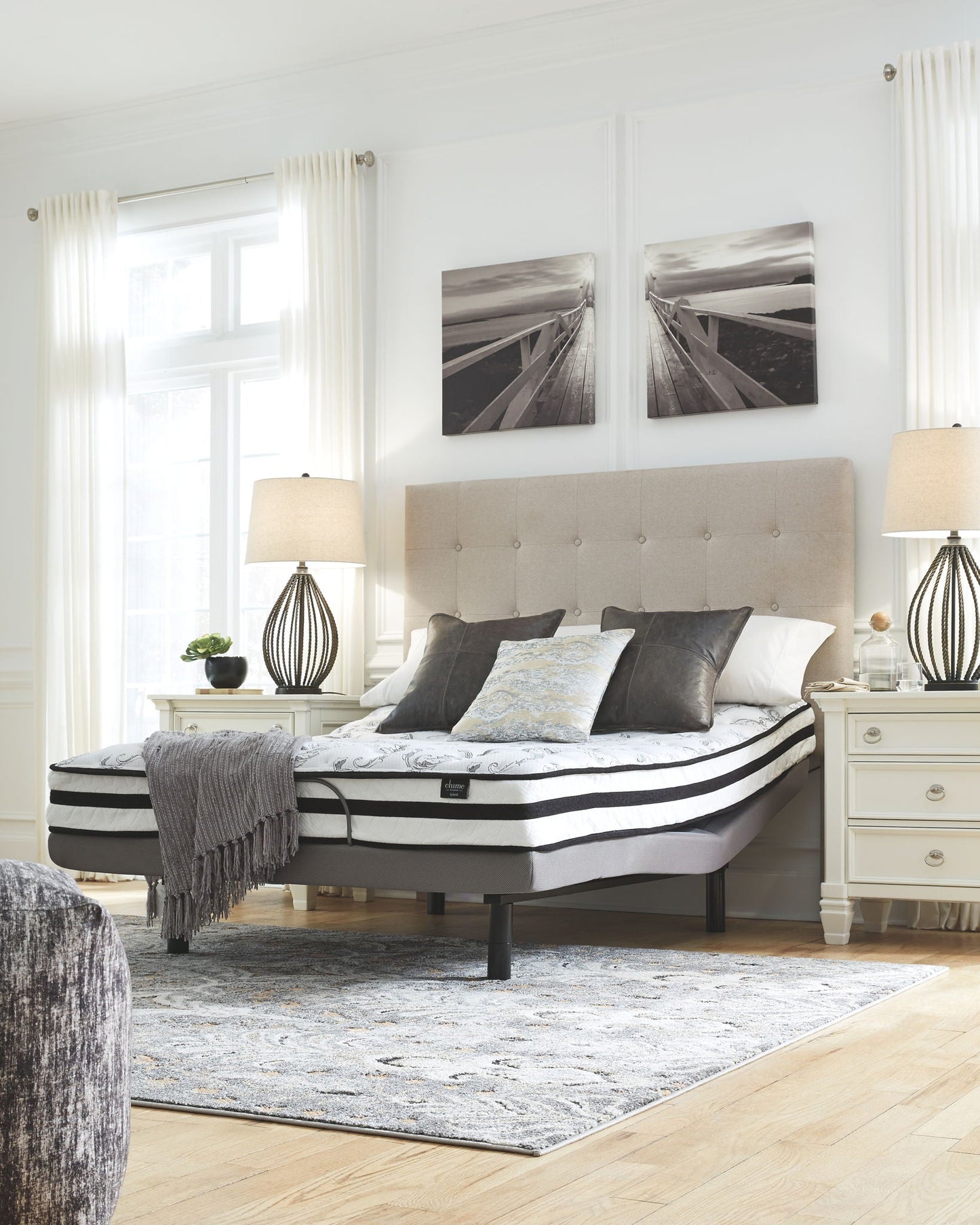 8 Inch Chime Innerspring - Firm Mattress, King, White