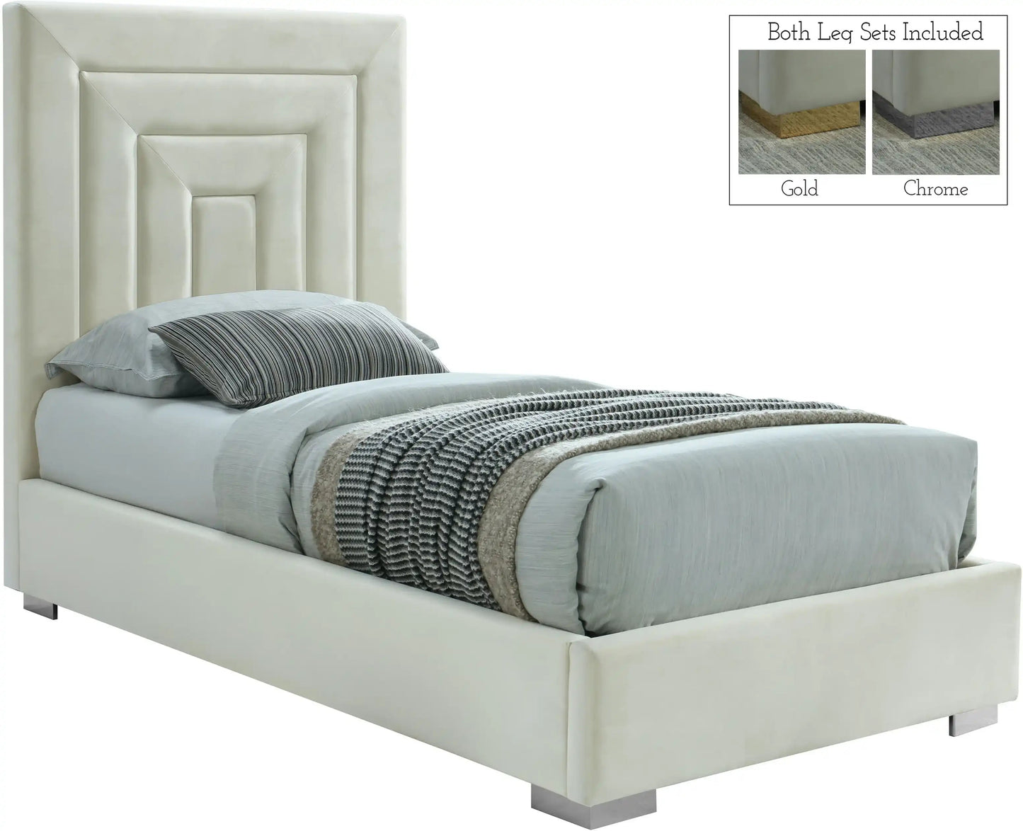 Nora - Bed, Twin, Dark Gray