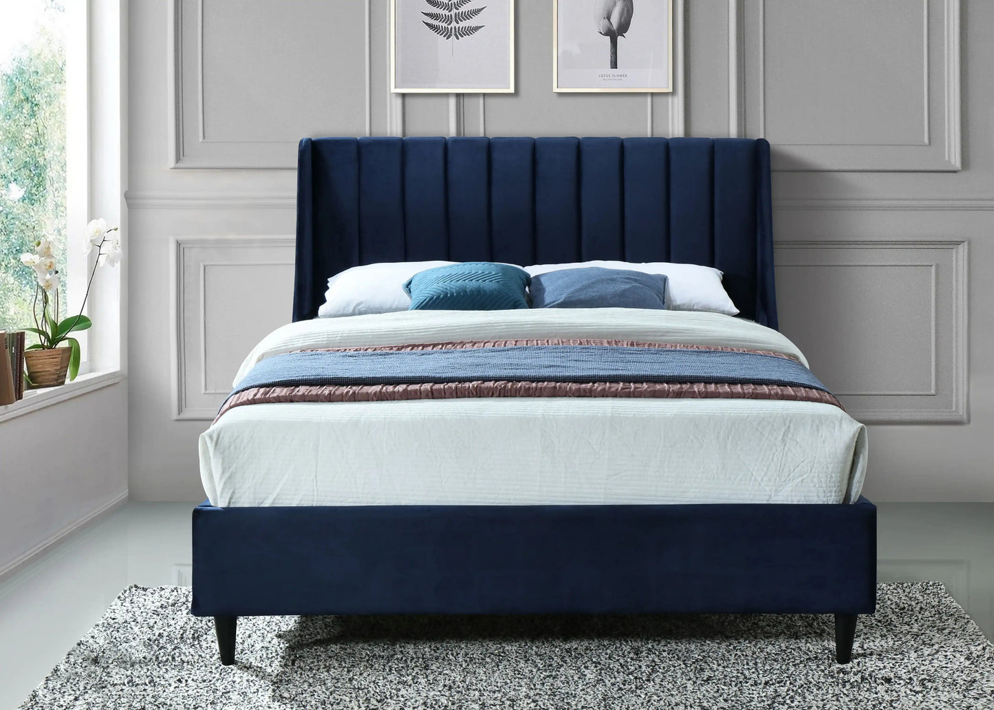 Eva - Velvet Bed, Twin, Green