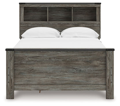 Frandern - Bookcase Panel Bed, Full, Gray
