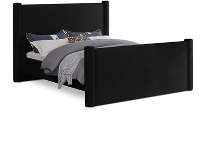 Elias - Velvet Bed, Full, Black