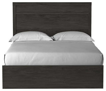Belachime - Panel Bed, Twin, Dark Gray