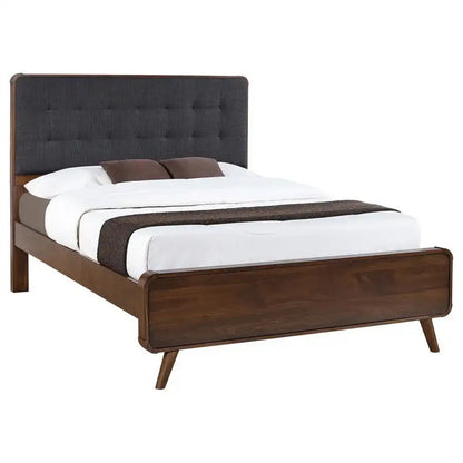 Robyn - Wood Panel Bed, California King, Dark Brown
