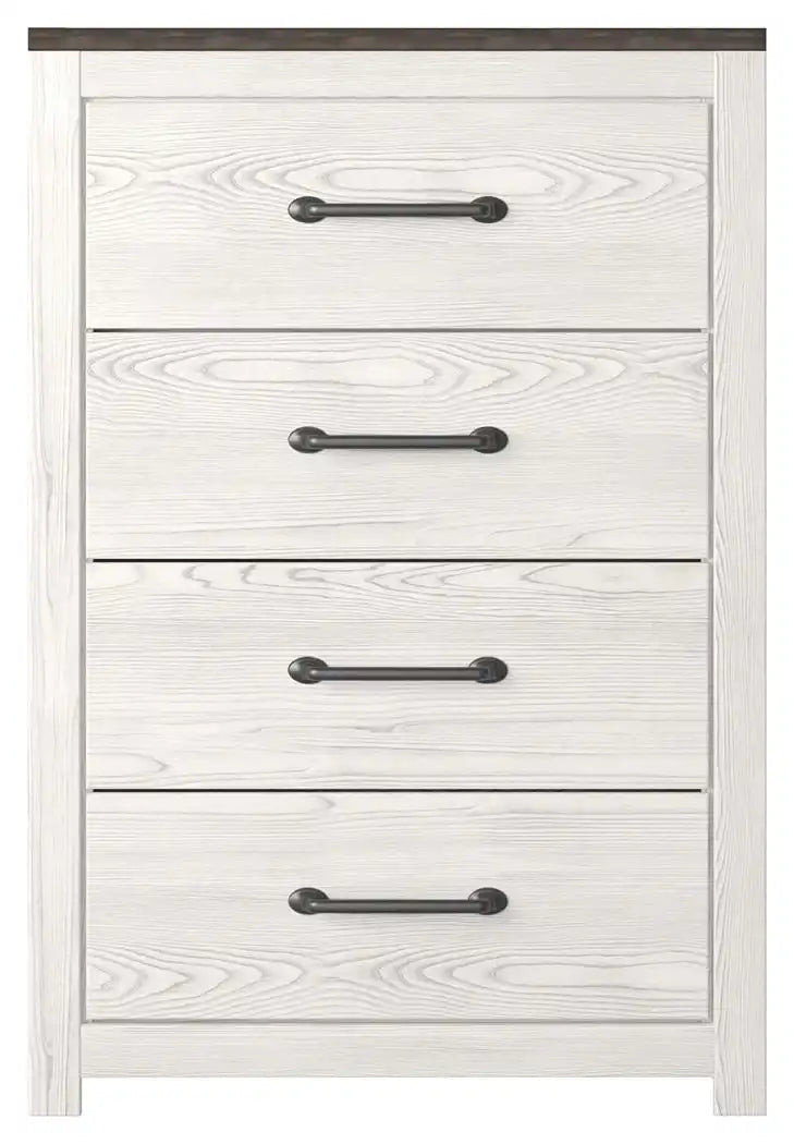 Gerridan - Four Drawer Chest - White / Gray