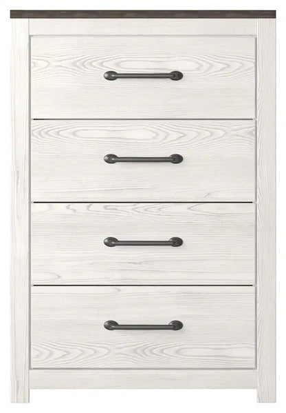 Gerridan - Four Drawer Chest - White / Gray