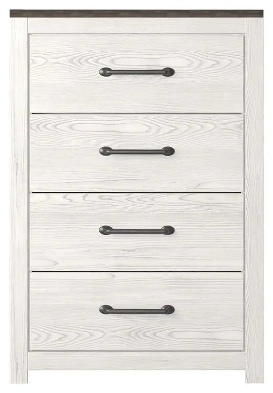 Gerridan - Four Drawer Chest - White / Gray