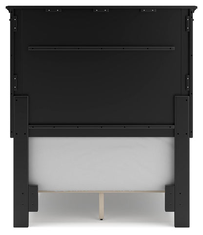 Lanolee - Panel Bed, Queen, Black