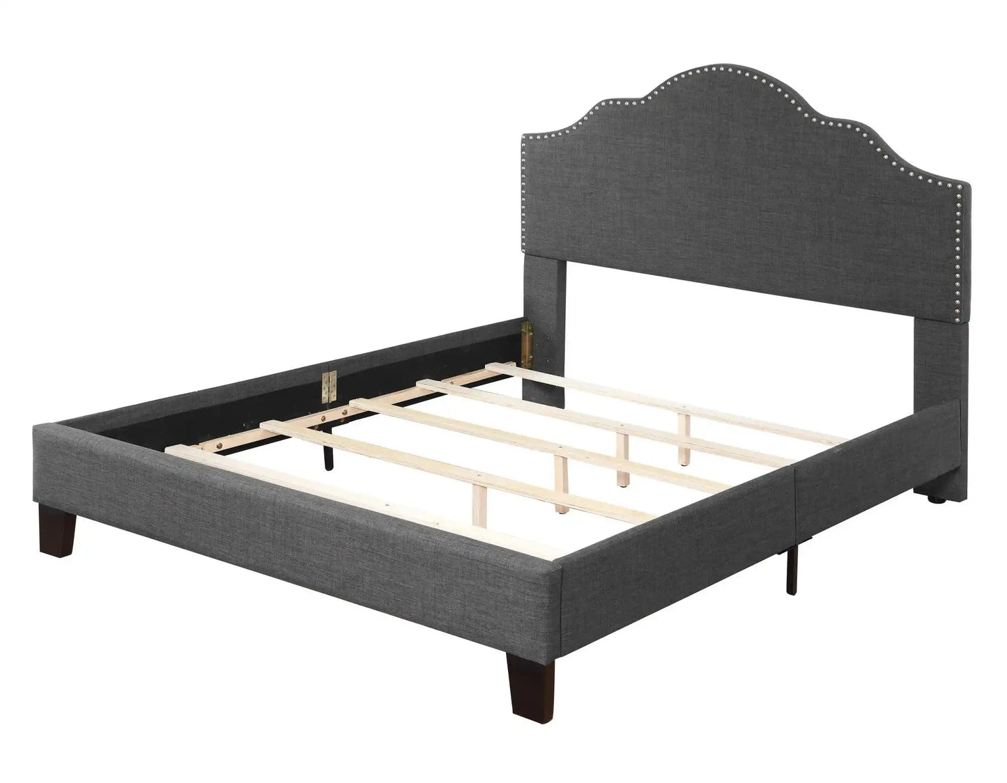 Kopa - Upholstered Bed, Full, Dark Gray