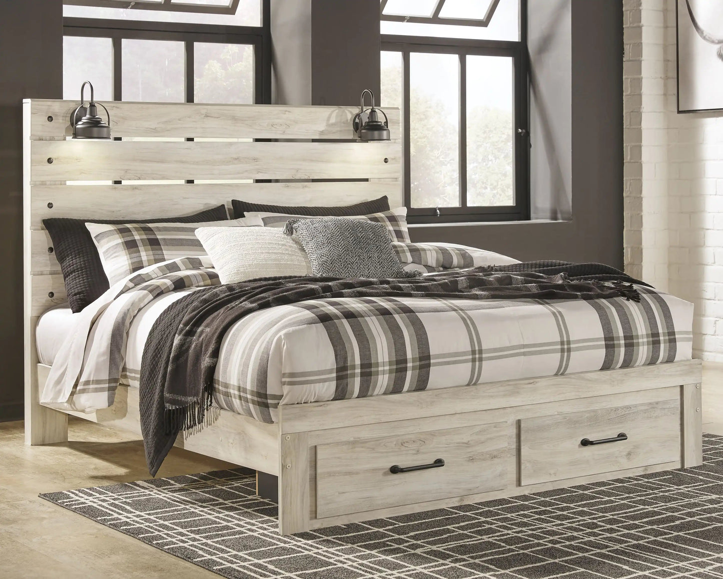 Cambeck - Panel Bed, Twin, Beige