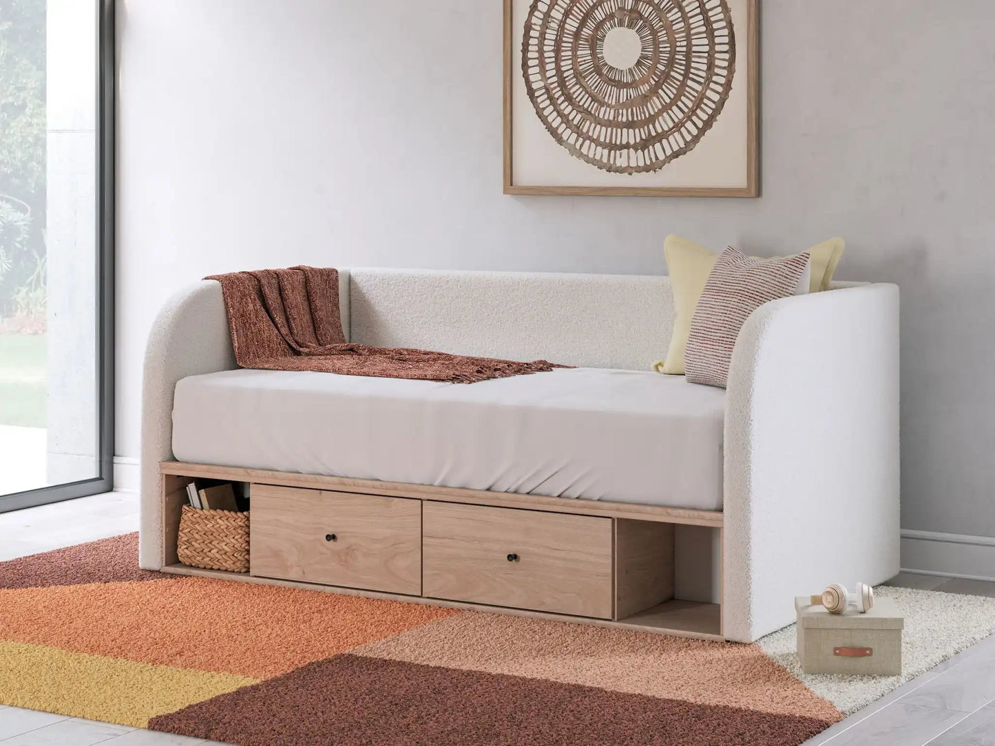 Arloster - Upholstered Day Bed, Twin, Beige