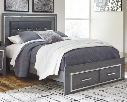 Lodanna - Panel Bed, Queen, Gray