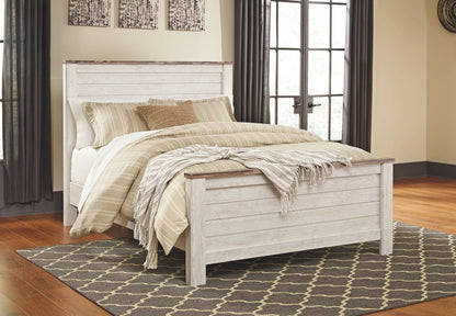 Willowton - Panel Bed, Twin, Beige
