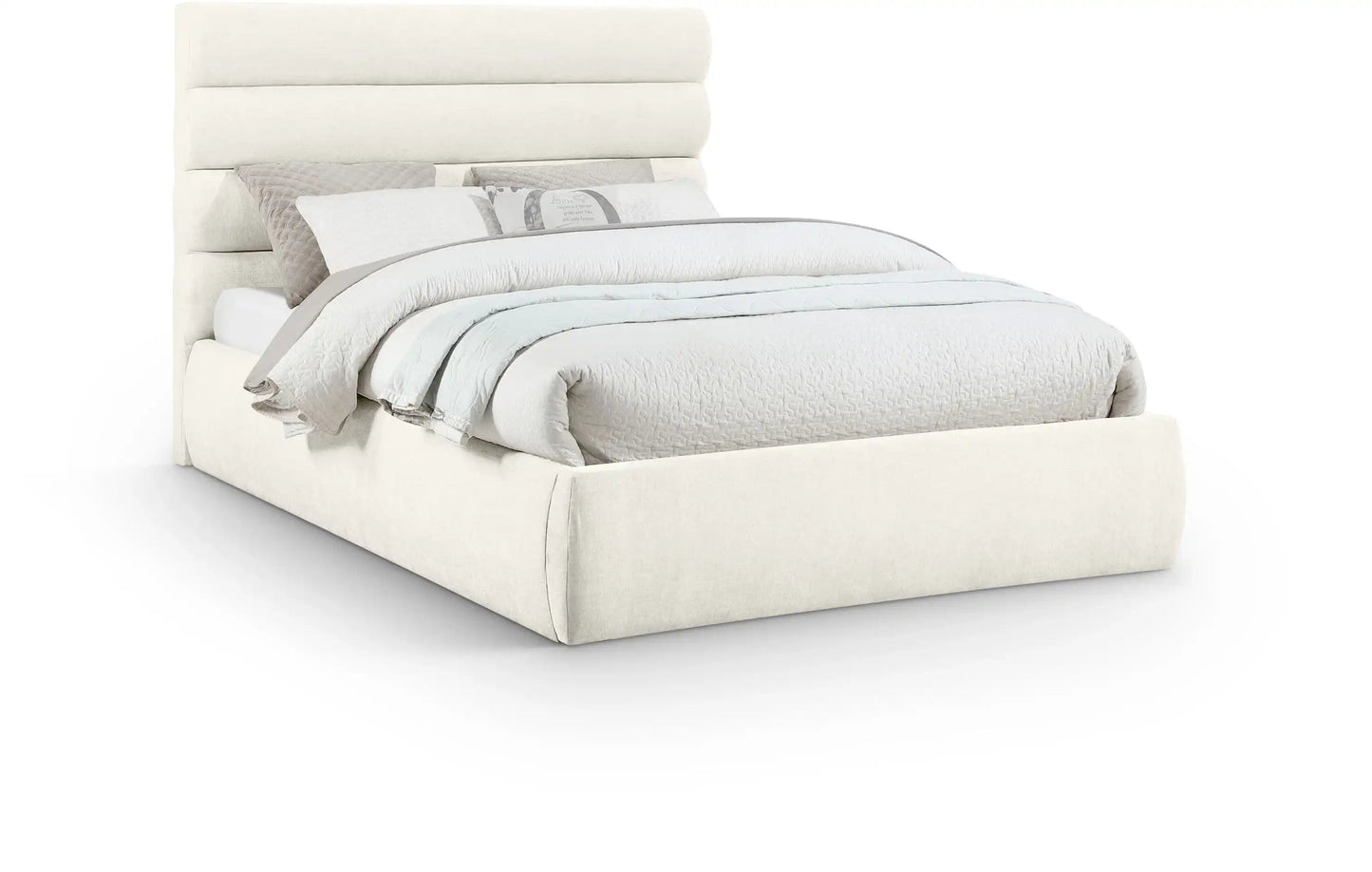 Adam - Chenille Fabric Bed With 52 Headboard