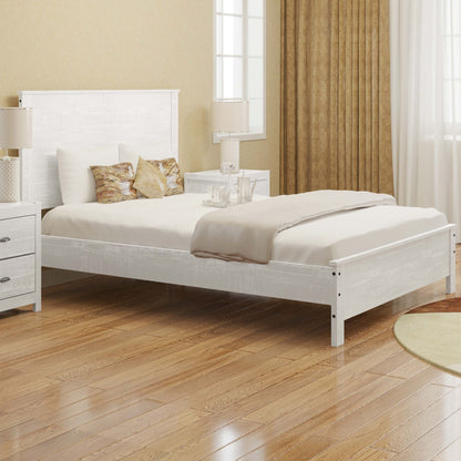 Albany - Bed Frame With Headboard, Heavy Duty Modern Rustic Design