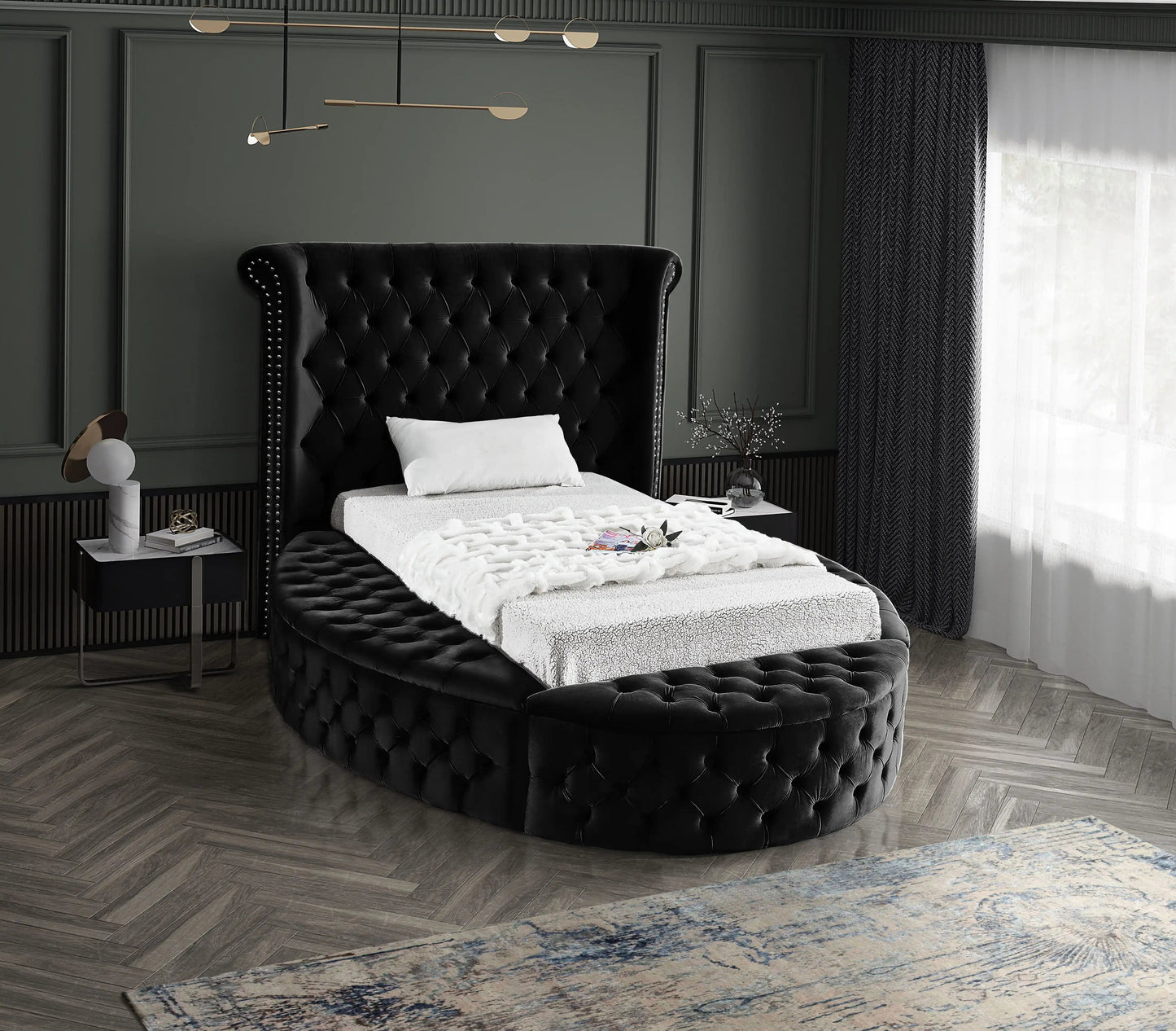 Luxus - Bed, Twin, Black