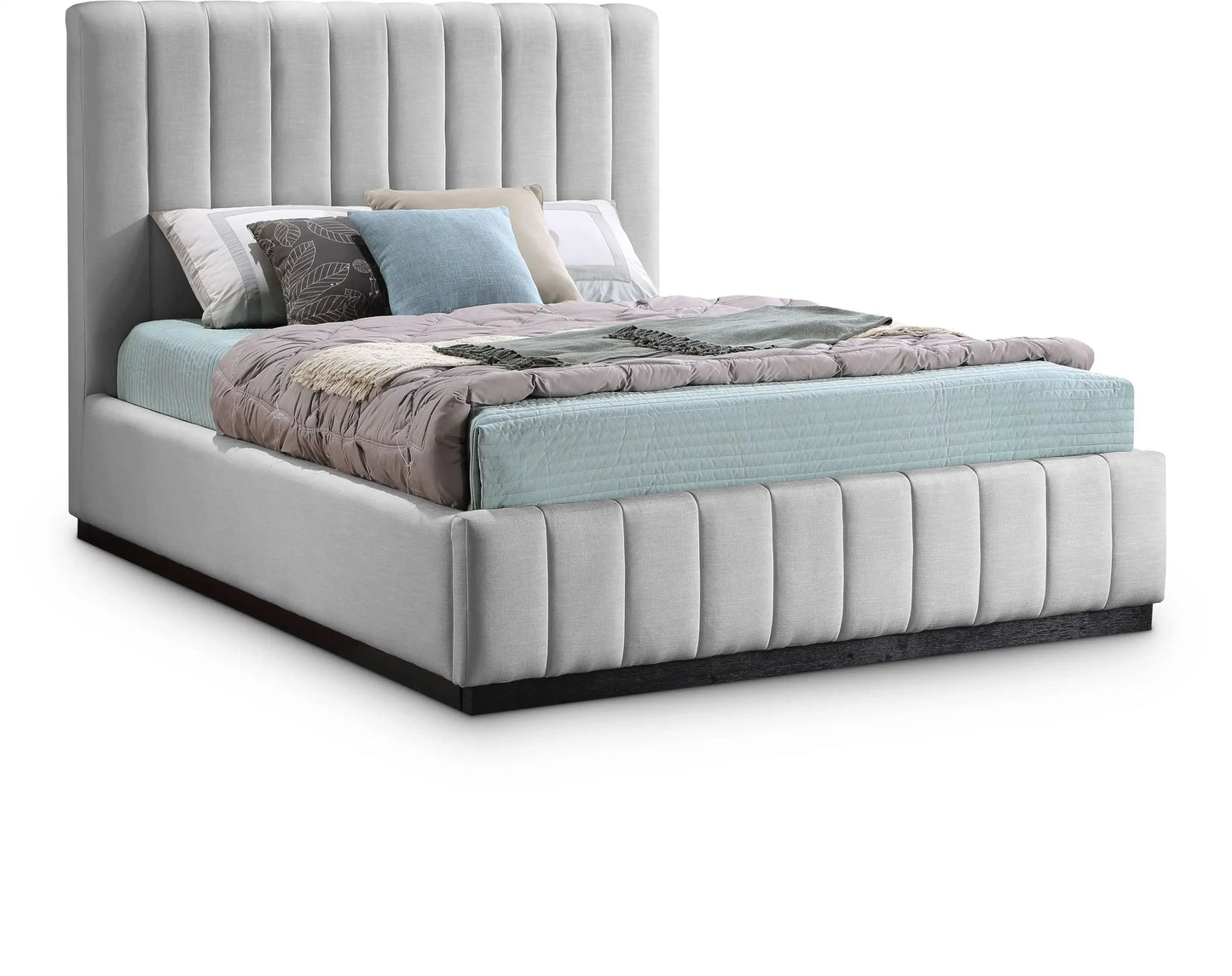 Lucia - Bed, Full, Beige