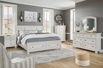 Robbinsdale - Sleigh Bed, King, White
