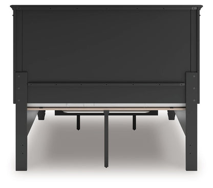 Lanolee - Panel Bed, Queen, Black