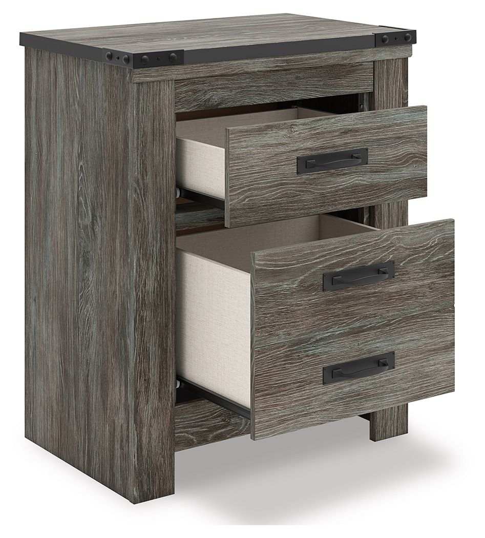 Frandern - Two Drawer Night Stand - Gray