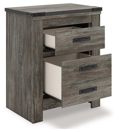 Frandern - Two Drawer Night Stand - Gray