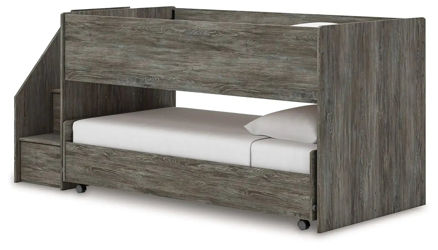 Frandern - Twin Over Twin Loft Bed - Gray