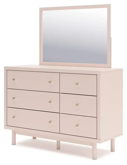Wistenpine - Dresser And Mirror - Blush