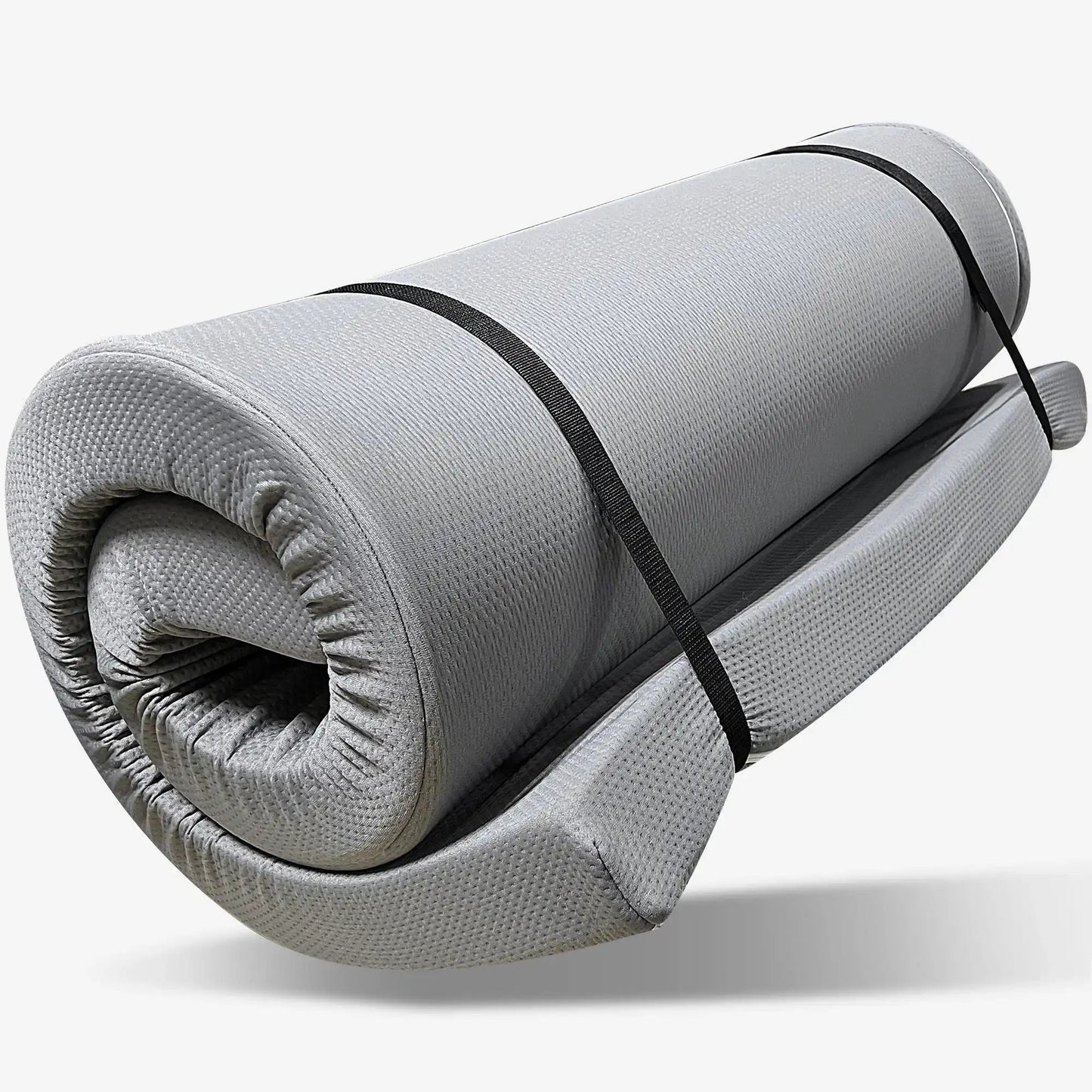 Memory Foam Camping Mattress Foldable, Portable With Water Resistant Cover - Gray