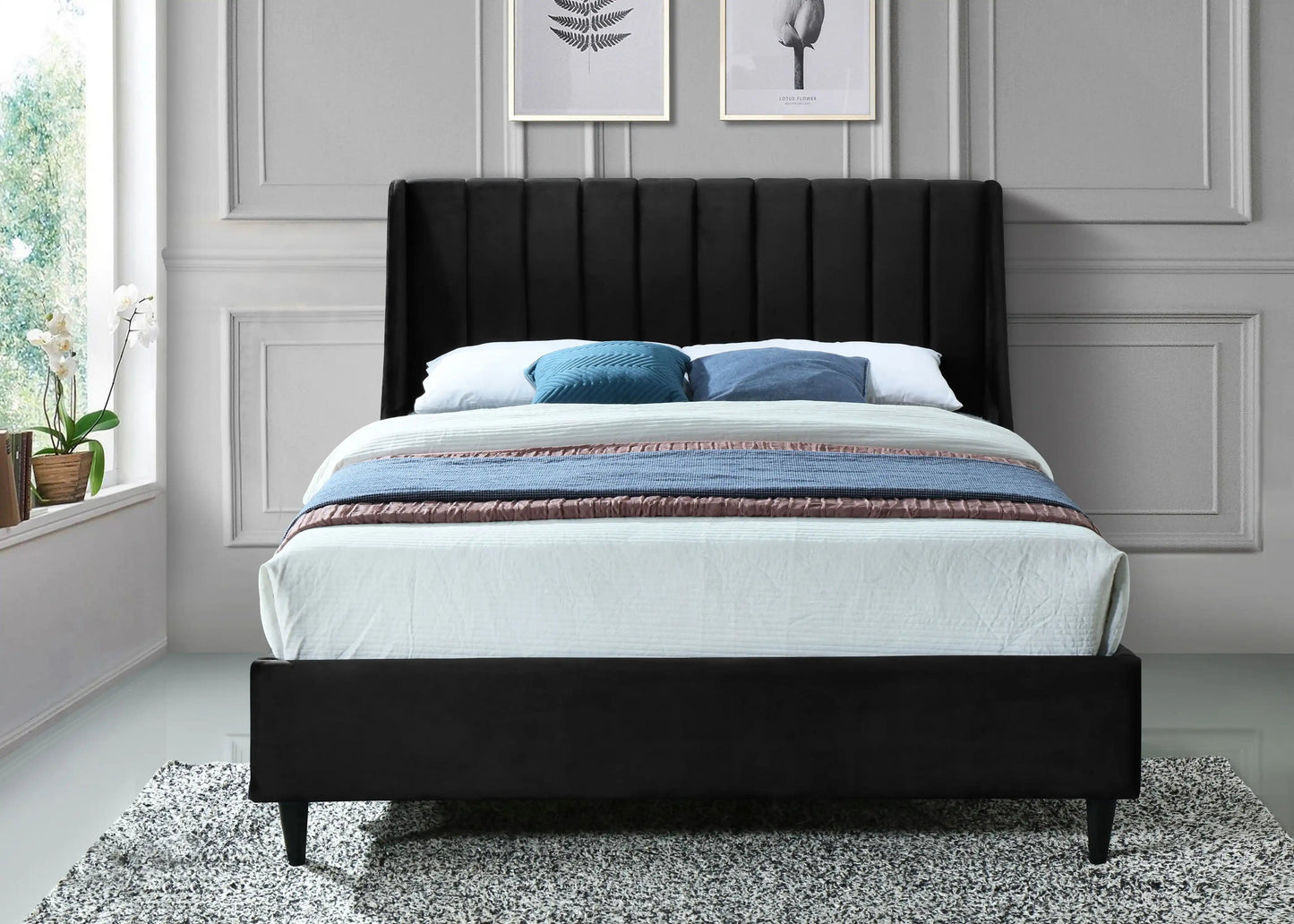 Eva - Velvet Bed, Twin, Green
