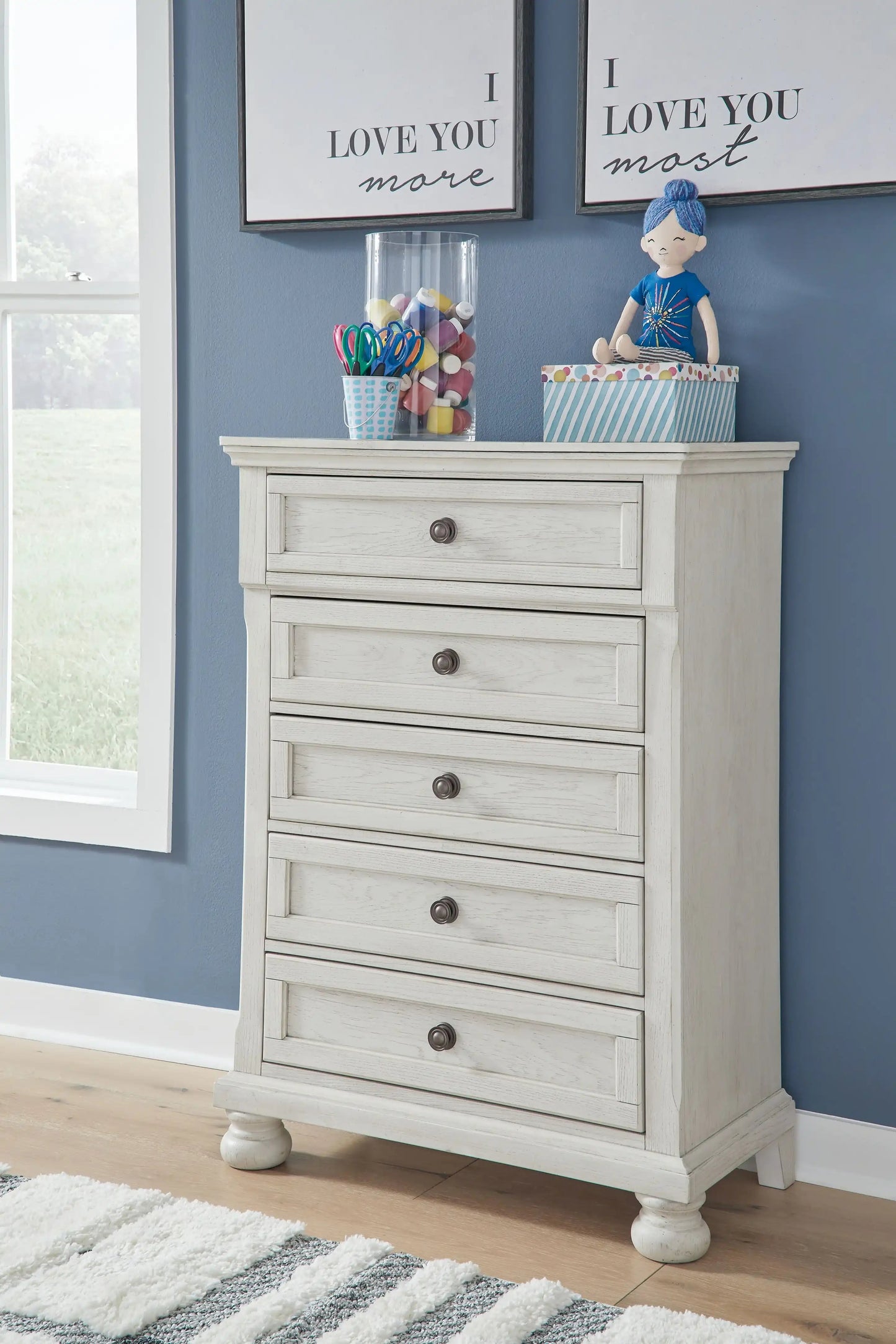 Robbinsdale - Youth Sleigh Storage Bedroom Set, White