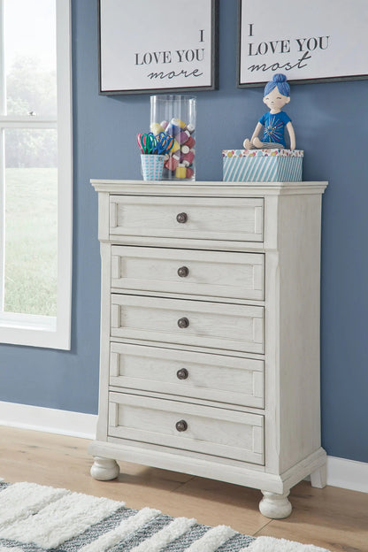 Robbinsdale - Youth Sleigh Storage Bedroom Set, White