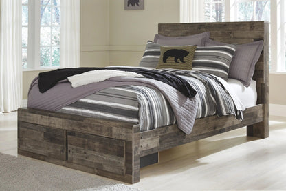 Derekson - Panel Bed, King, Dark Gray