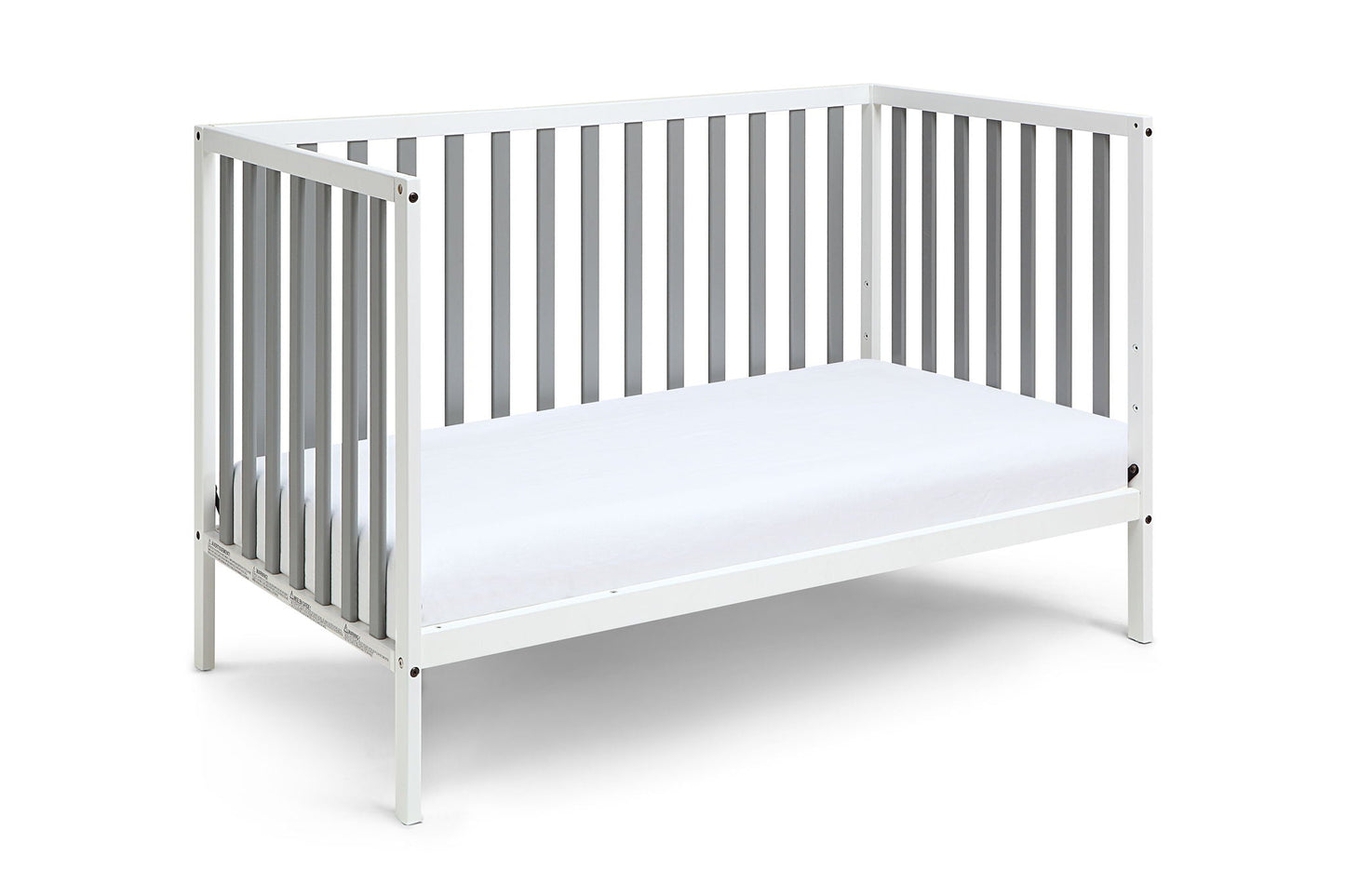 Deux - Remi 3-in-1 Convertible Island Crib, White