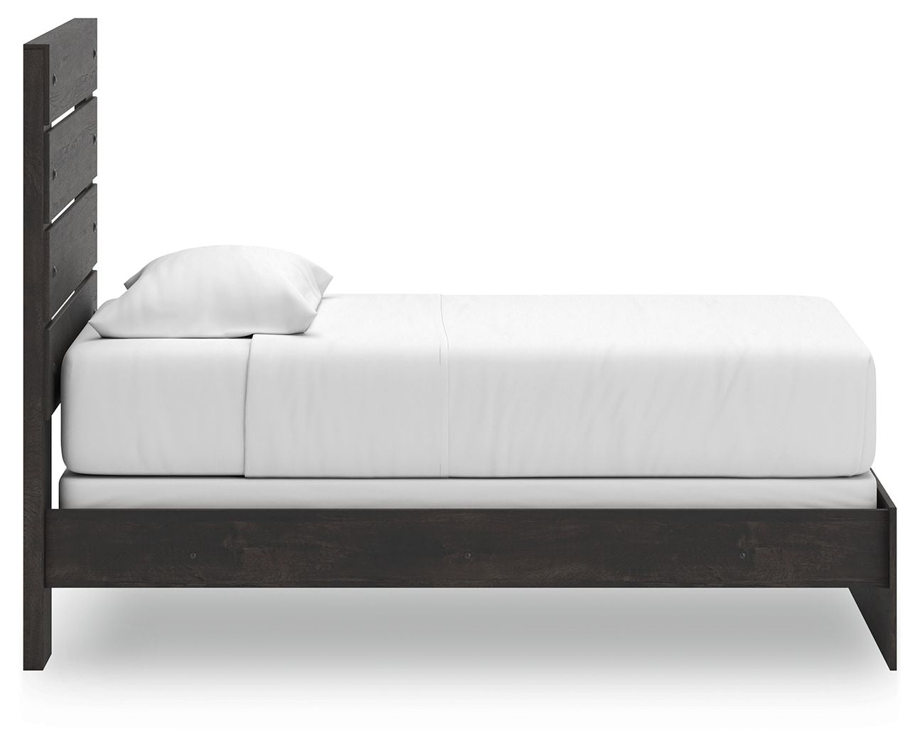 Hollivern - Panel Bed, King, Dark Gray