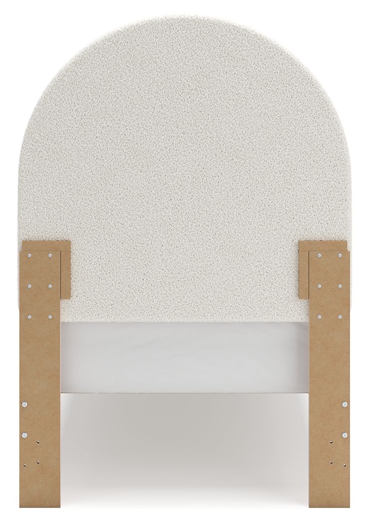 Wistenpine - Upholstered Panel Bed, Twin, Pink