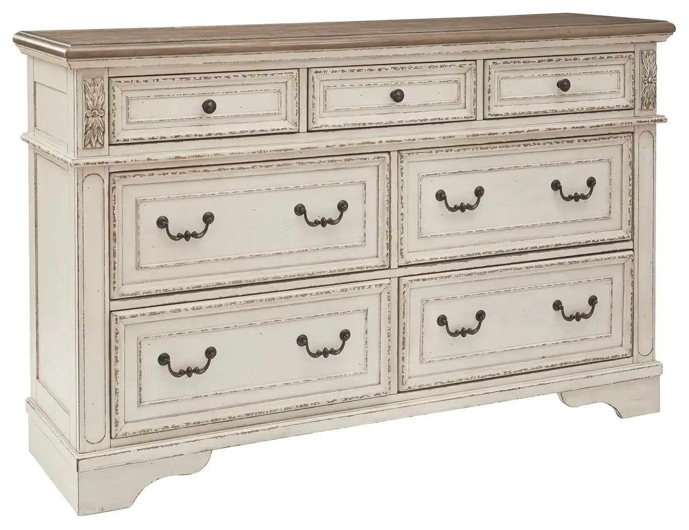 Realyn - Dresser, Mirror, White