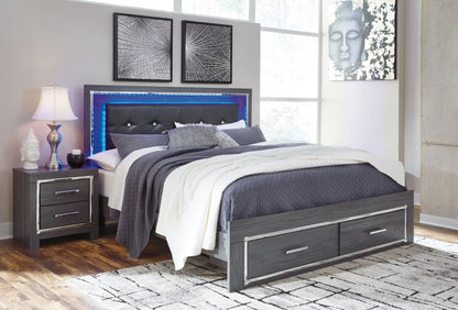 Lodanna - Panel Bed, Queen, Gray