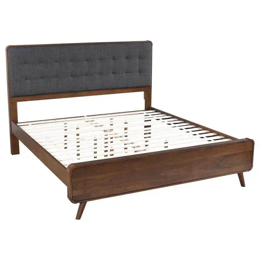 Robyn - Wood Panel Bed, California King, Dark Brown