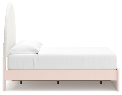 Wistenpine - Upholstered Panel Bed With Storage, Twin, Pink