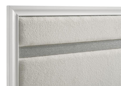 Miranda - Upholstered Panel Bed, Queen, White