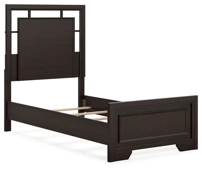 Covetown - Panel Bed, Queen, Dark Brown