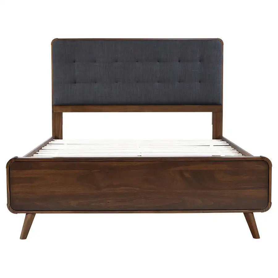 Robyn - Wood Panel Bed, California King, Dark Brown