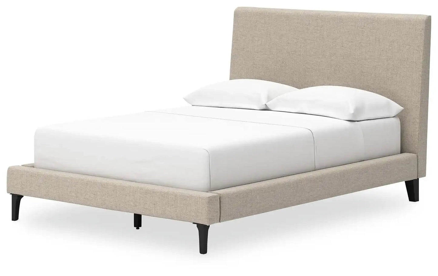 Cielden - Upholstered Bed With Roll Slats, Queen, Gray