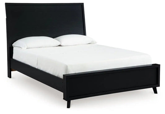 Danziar - Panel Bed, King, Black